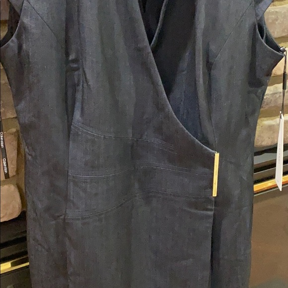 💕 Calvin Klein blue wrap dress nwt $175 💕 - Picture 4 of 12